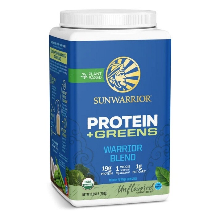 Sunwarrior Warrior Blend Organiczne białko + warzywa, bez smaku, 750 g