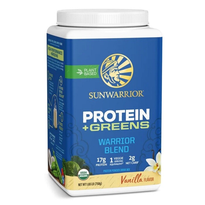 Sunwarrior Warrior Blend Organiczne białko + warzywa, wanilia, 750 g