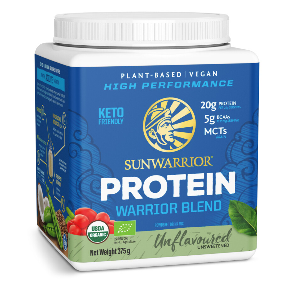 Sunwarrior Warrior Mieszanka białek organicznych bez smaku 375 g