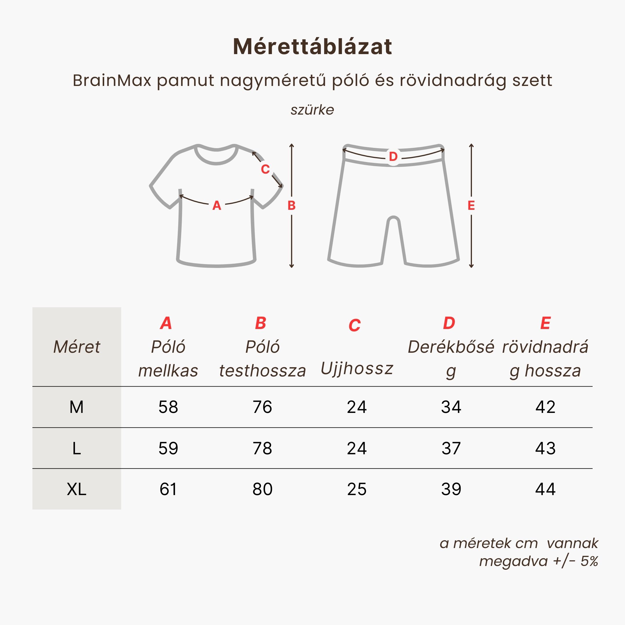 BrainMax bavlněné oversized triko & kraťasy set, šedá Velikost: M Obrázek