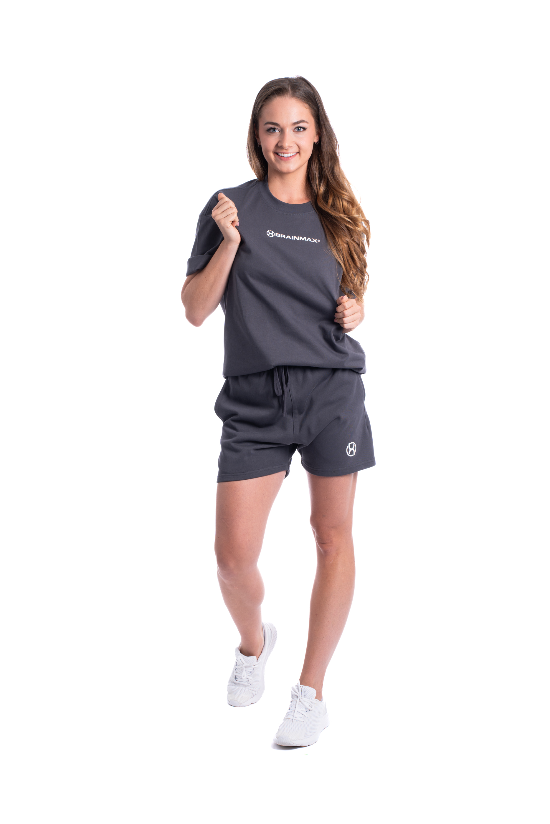 BrainMax oversized triko & kraťasy set, tmavě šedá Velikost: XL Obrázek