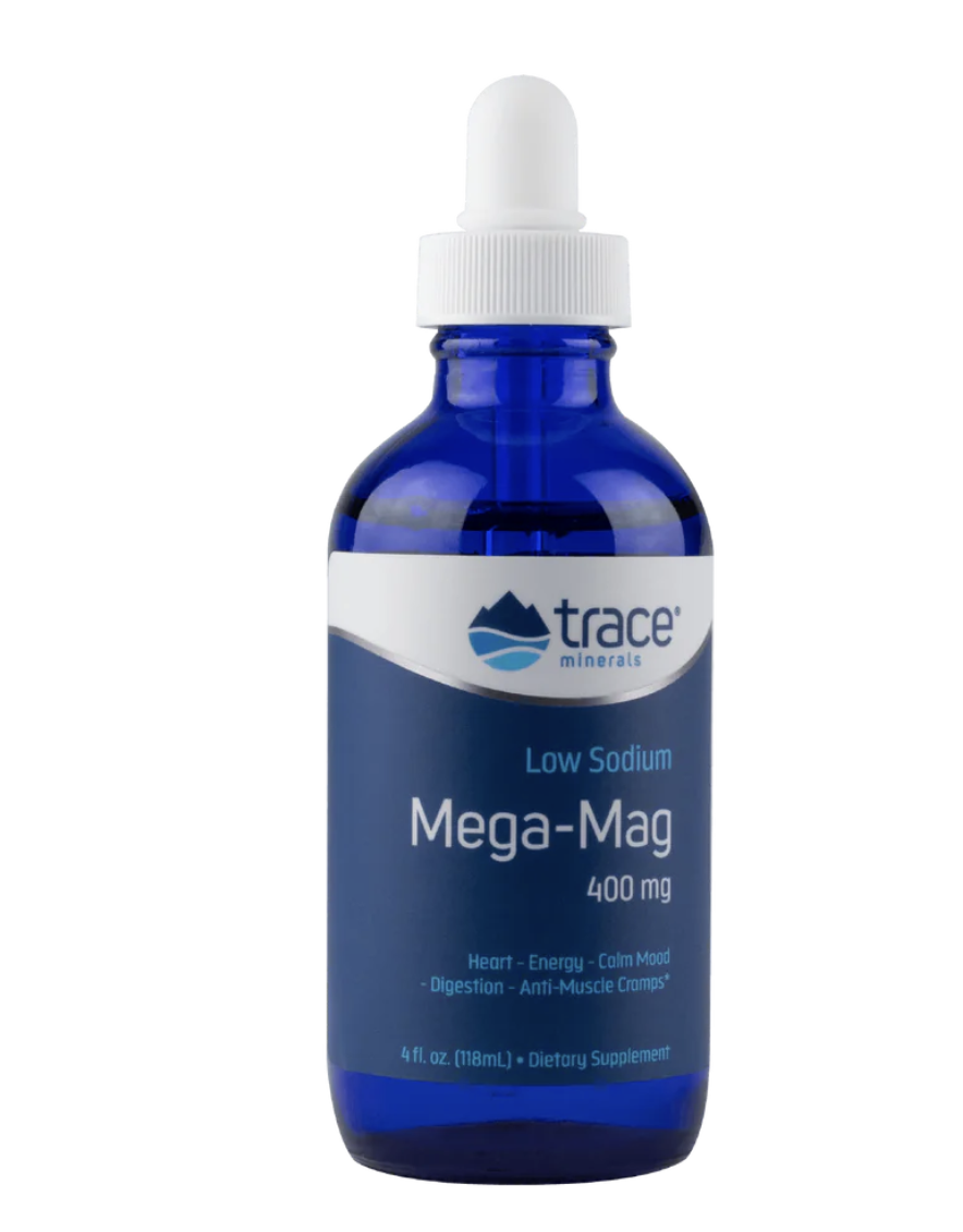 Trace Minerals Mega Mag 400 mg, hořčík s elektrolyty, 118 ml Obrázek