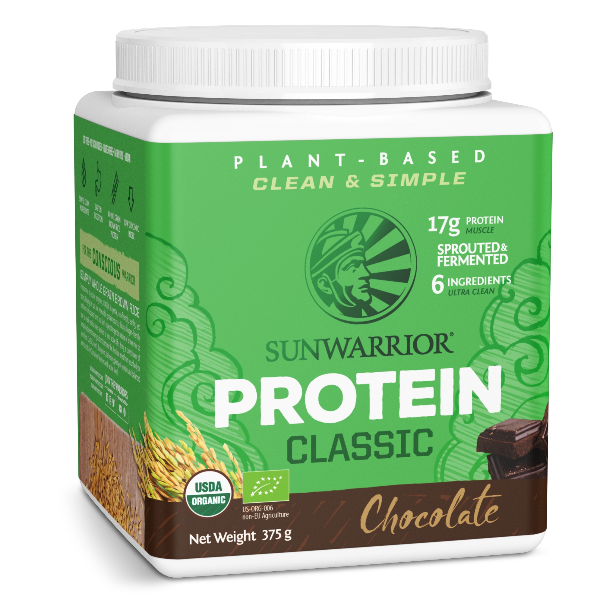 Sunwarrior Classic Protein, czekolada, 375 g