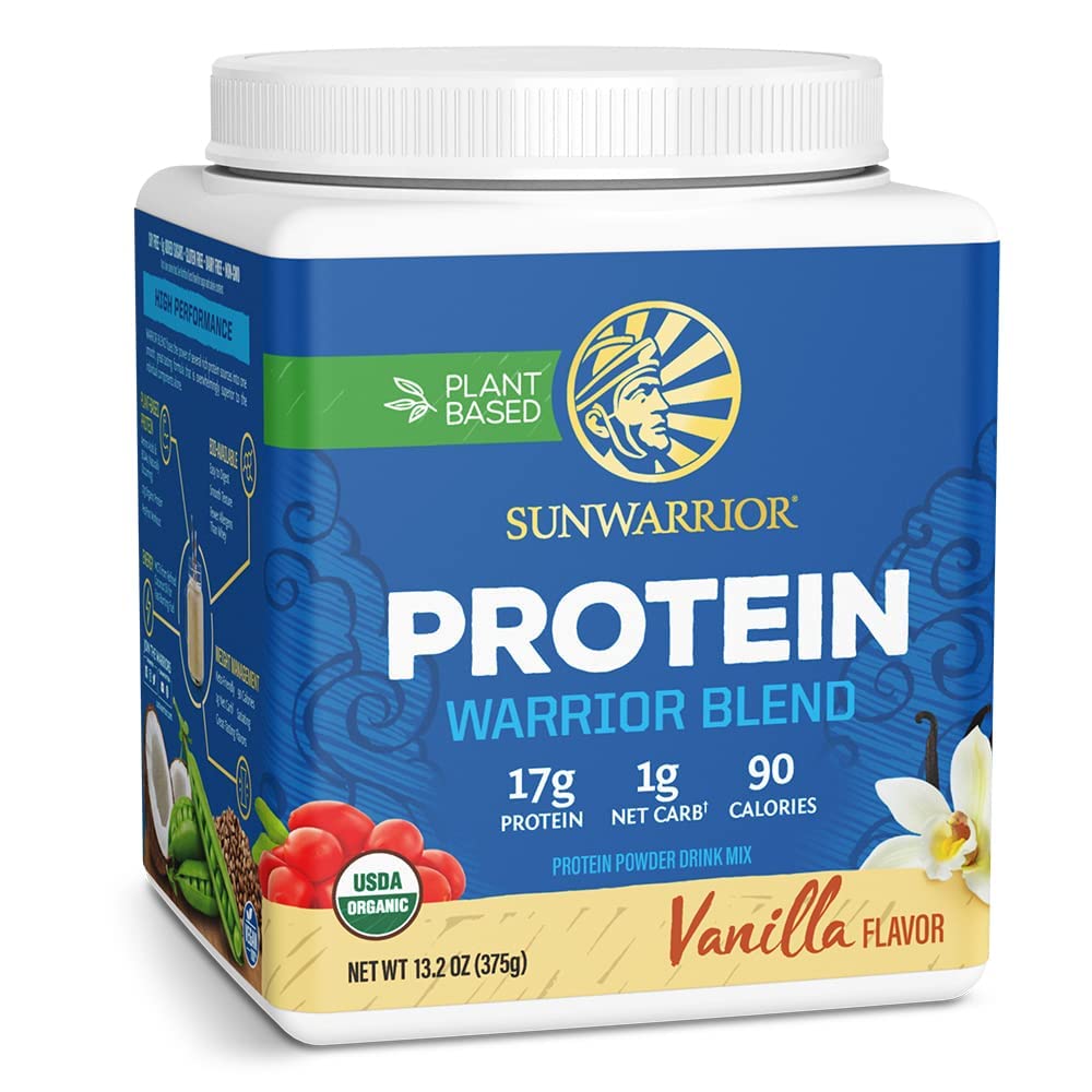 Sunwarrior Warrior Blend Organiczne białko, wanilia, 375 g