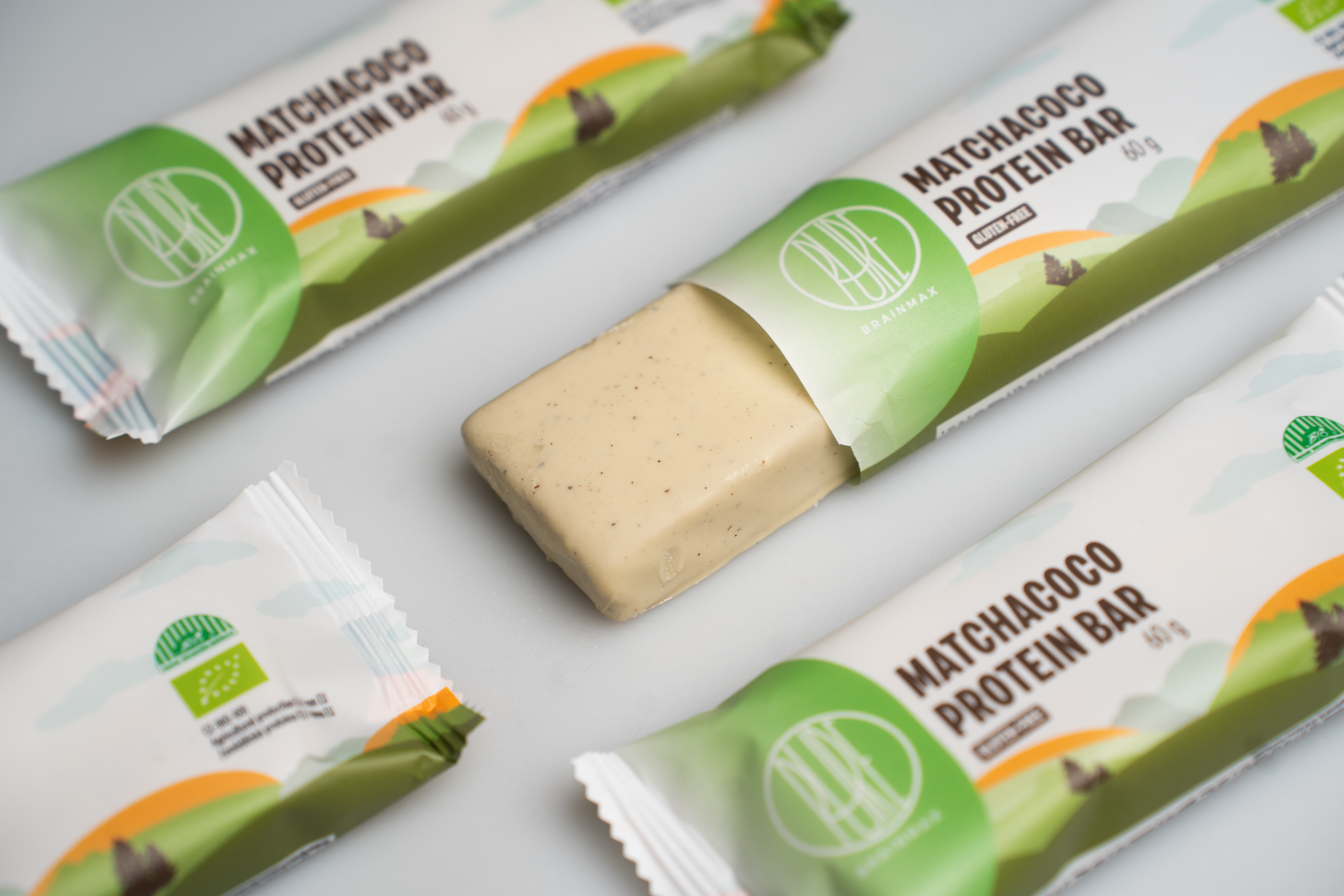 BrainMax Pure Protein Bar, Proteinová tyčinka, MatchaCoco, BIO, 60 g Obrázek