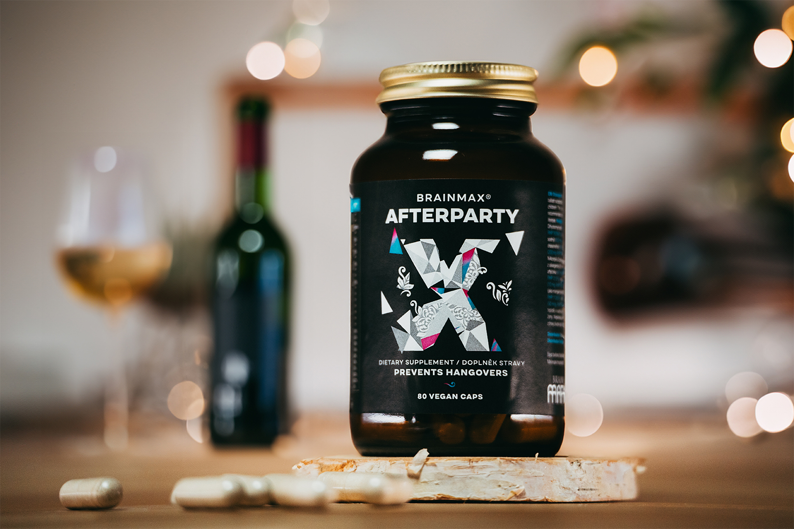 BrainMax® AFTERPARTY, doplněk pro zmírnění kocoviny Počet kapslí: 80 kapslí Obrázek