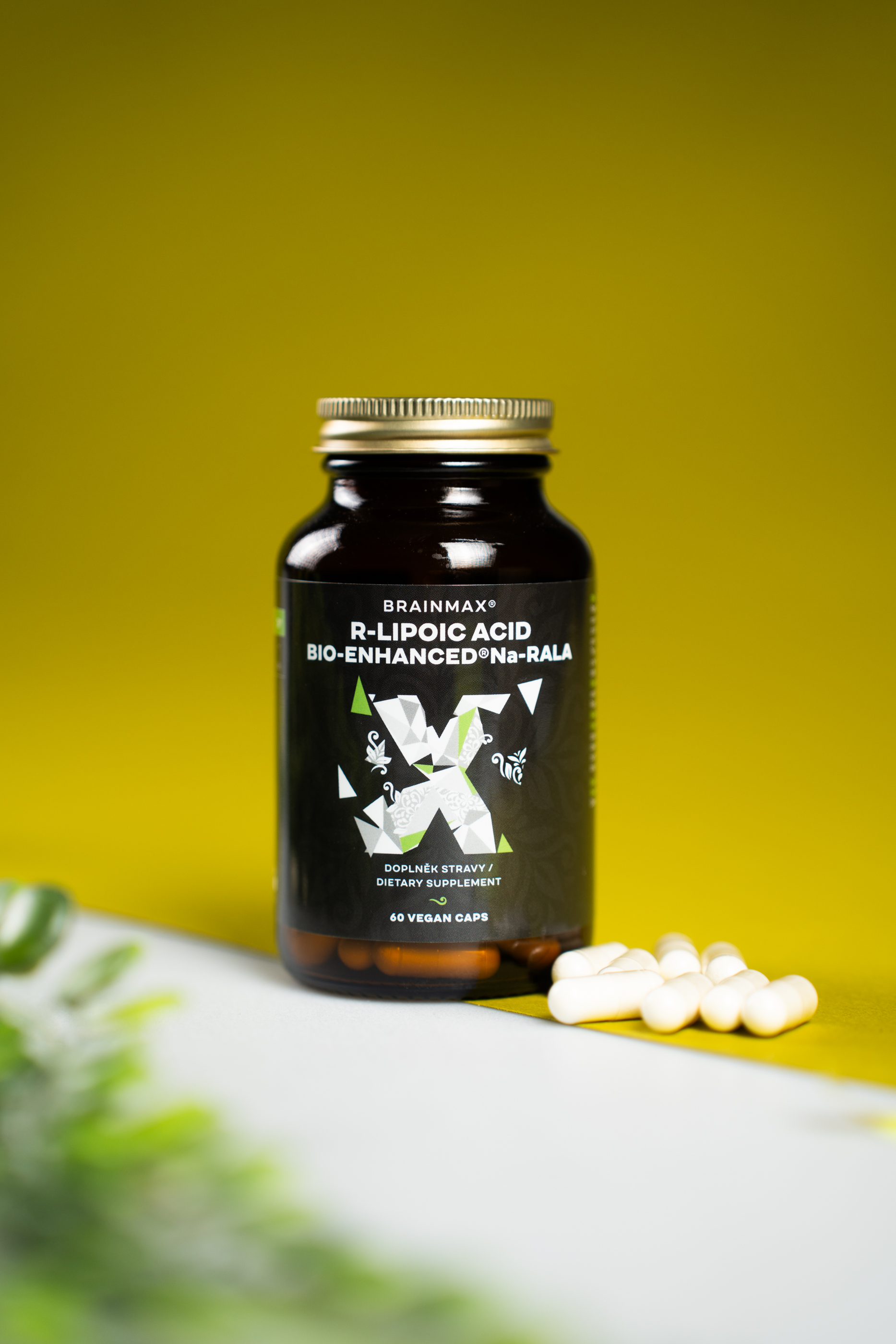 BrainMax Bio-Enhanced® Na-RALA, aktivní kyselina lipoová, 60 rostlinných kapslí Obrázek