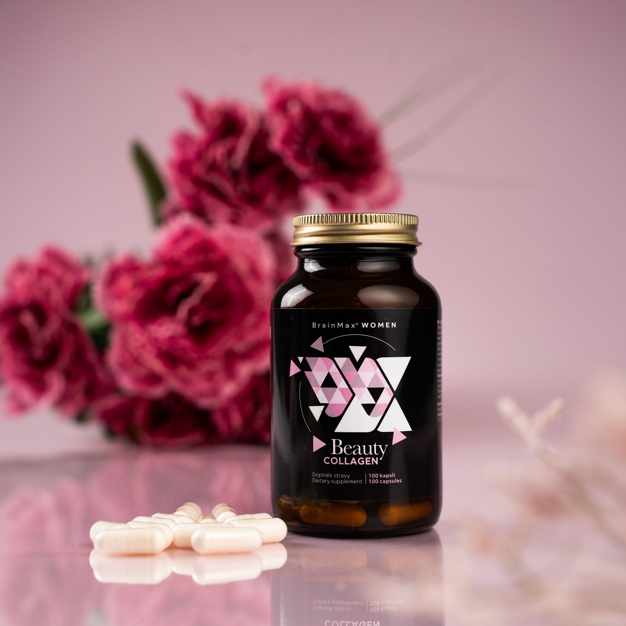 BrainMax Women Beauty Fish Collagen, mořský rybí kolagen Naticol®, 2400 mg, 100 rostlinných kapslí Obrázek