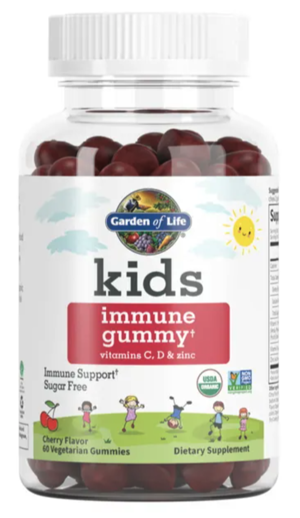 Garden of Life Organic Kids Immune Gummy, podpora imunity, příchuť třešeň, BIO, 60 gumových bonbónů