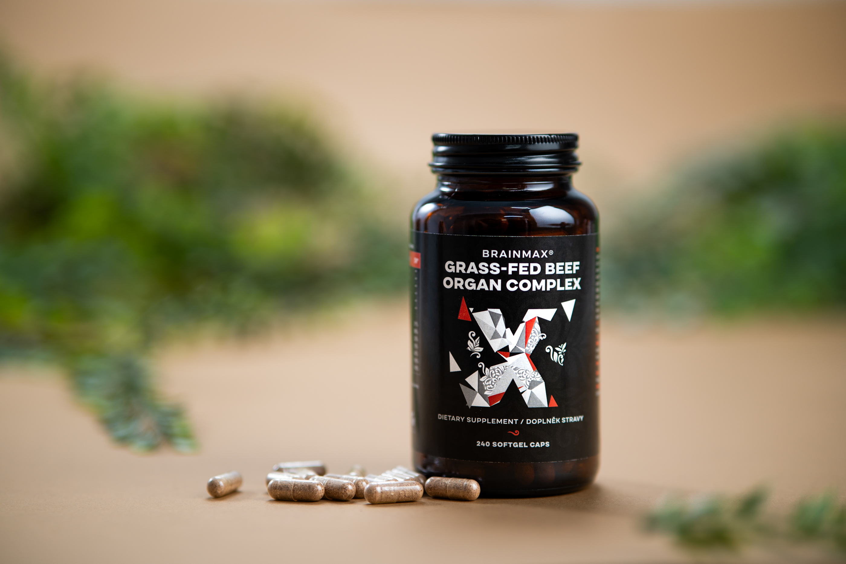 BrainMax Grass-Fed Beef Organ complex, hovězí orgány, 240 kapslí Obrázek