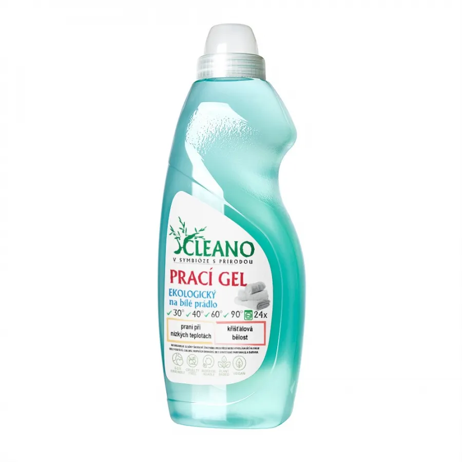Soaphoria - CLEANO Ekologický prací gel pro žářivě bílé prádlo, 1,5l Obrázek