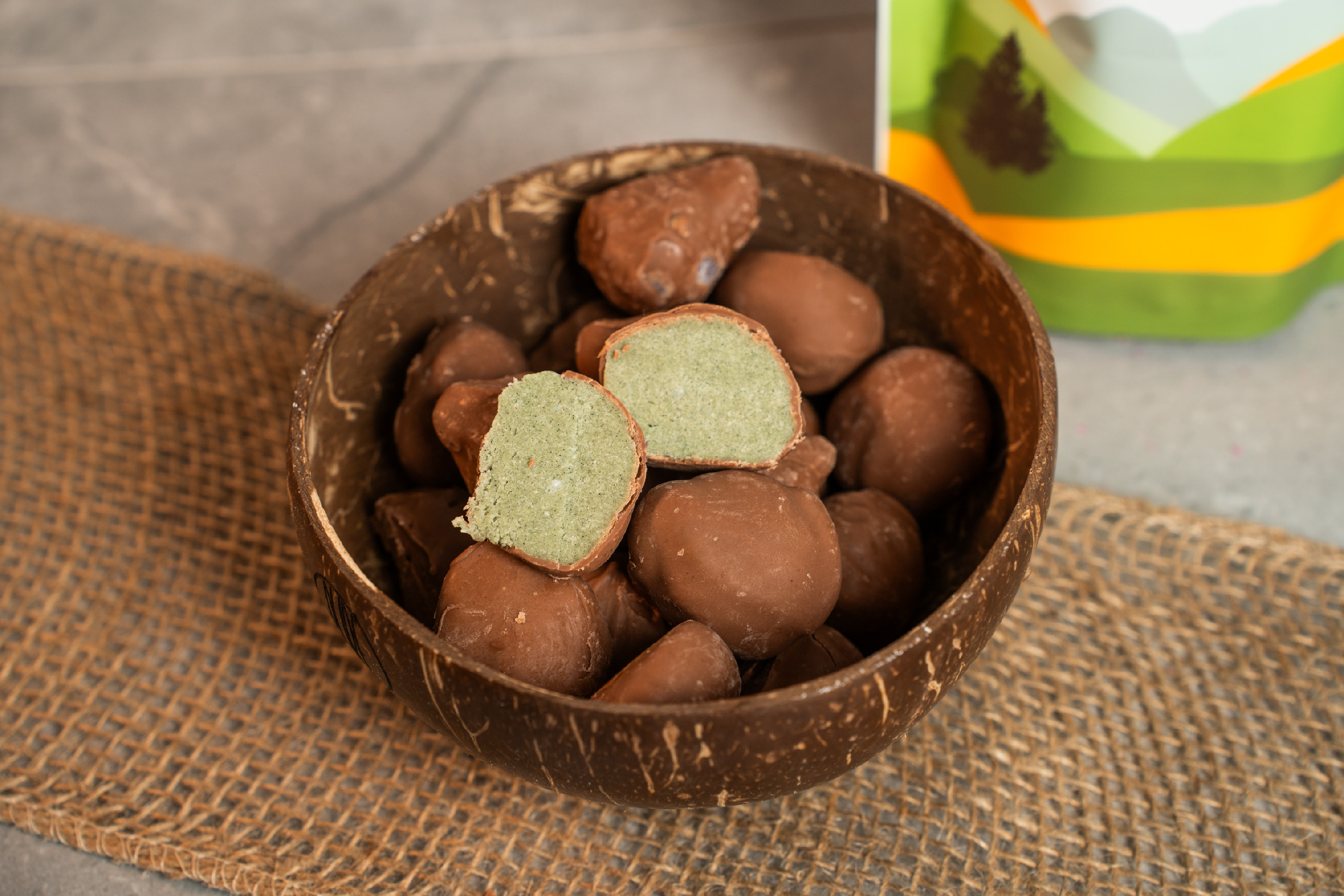 BrainMax Pure Pistachio Collagen Balls, Kolagenové kuličky, Pistácie, BIO, 8 ks Obrázek