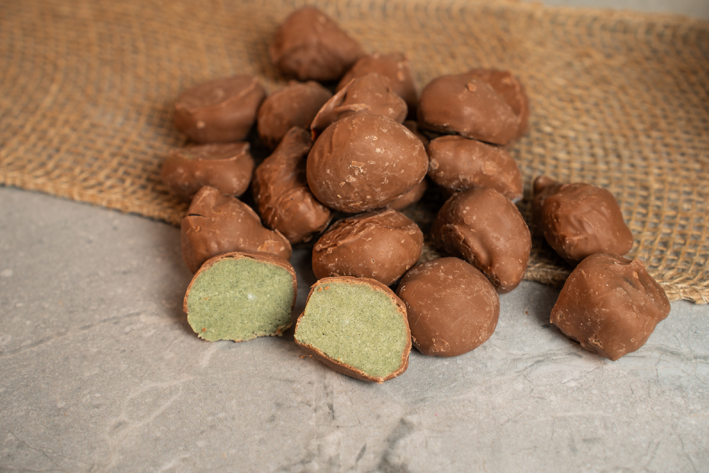 BrainMax Pure Pistachio Collagen Balls, Kolagenové kuličky, Pistácie, BIO, 8 ks Obrázek