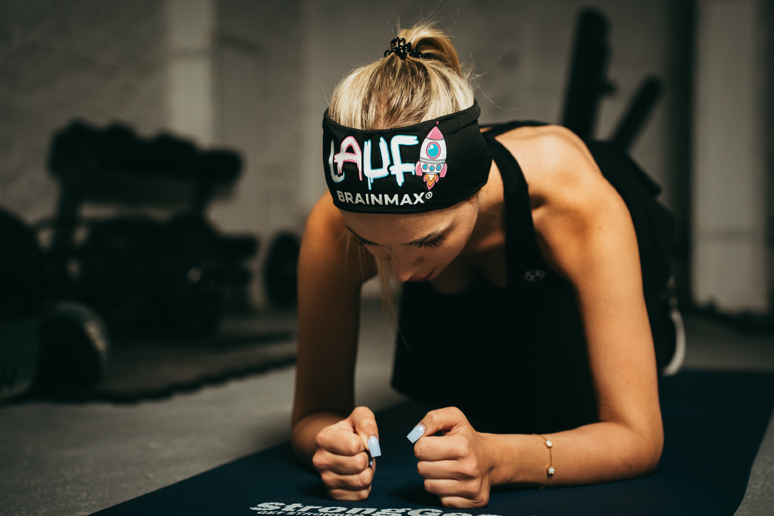 BrainMax LAUF sportovní čelenka, černá Obrázek