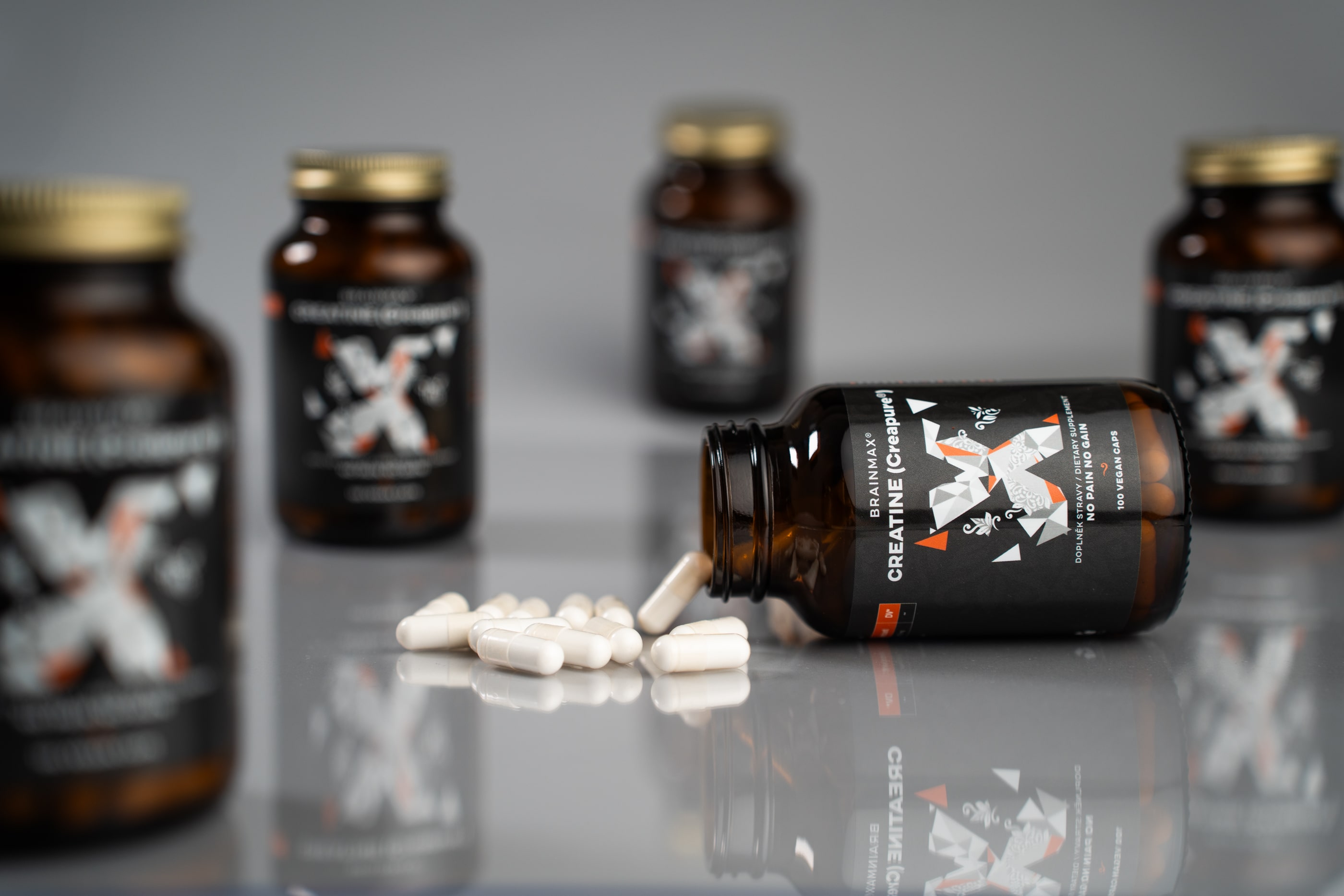 BrainMax Creatine Creapure®, kreatin monohydrát, 875 mg, 100 rostlinných kapslí Obrázek