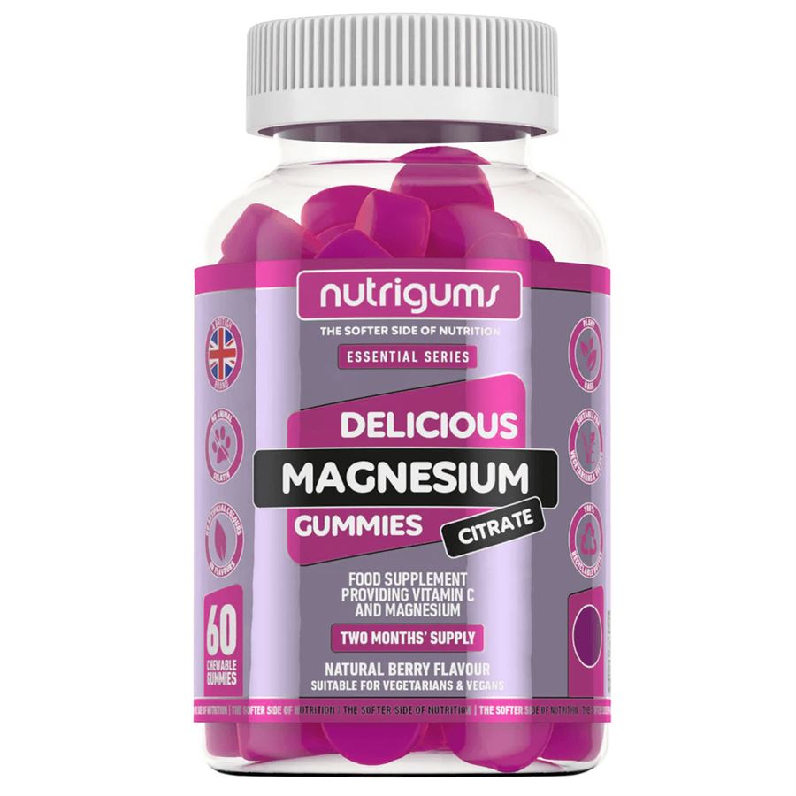 Nutrigums Magnesium Citrate, hořčík citrát, 60 želé bonbónů