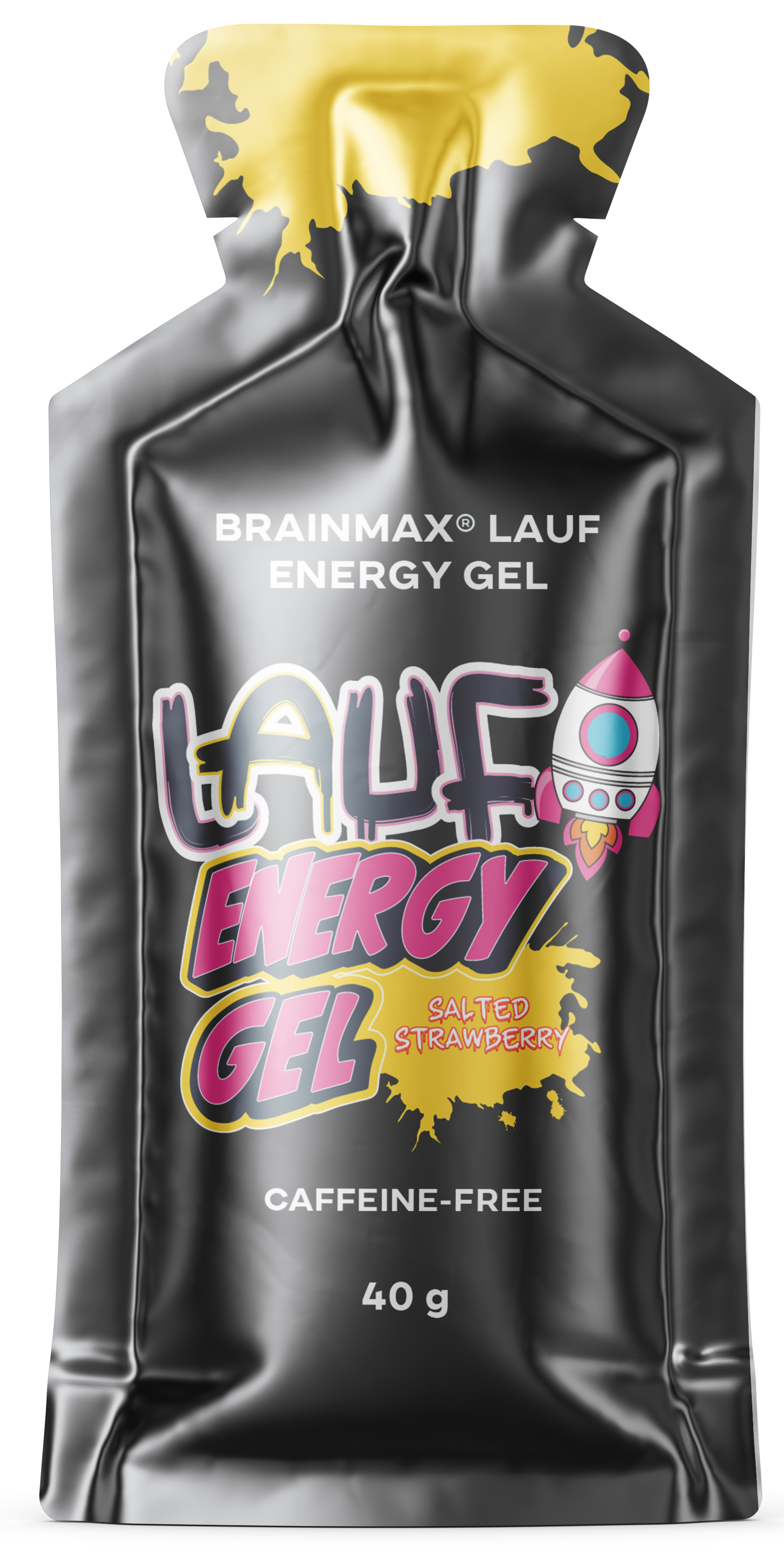 BrainMax LAUF Energy Gels Příchuť: Slaná jahoda bez kofeinu 40 g