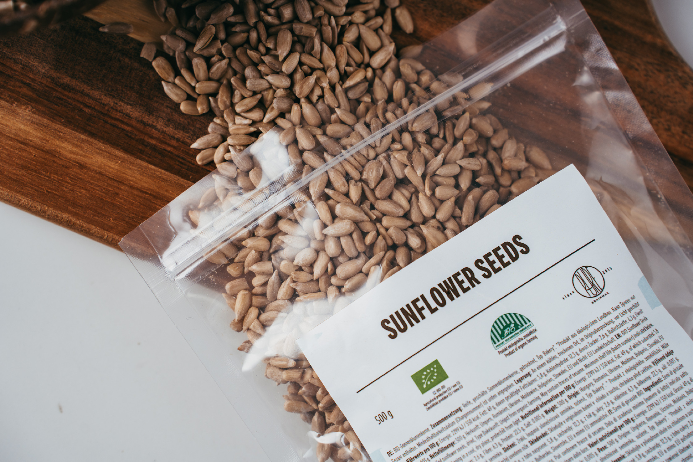 Brainmax Pure Sunflower Seeds, Slunečnice loupaná, BIO, 500 g Obrázek