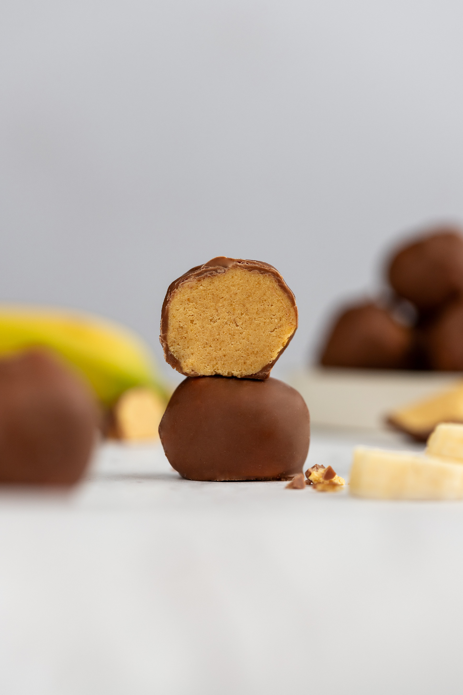 BrainMax Pure Protein Balls Banana, Proteinové kuličky, Banán, BIO, 8 ks Obrázek