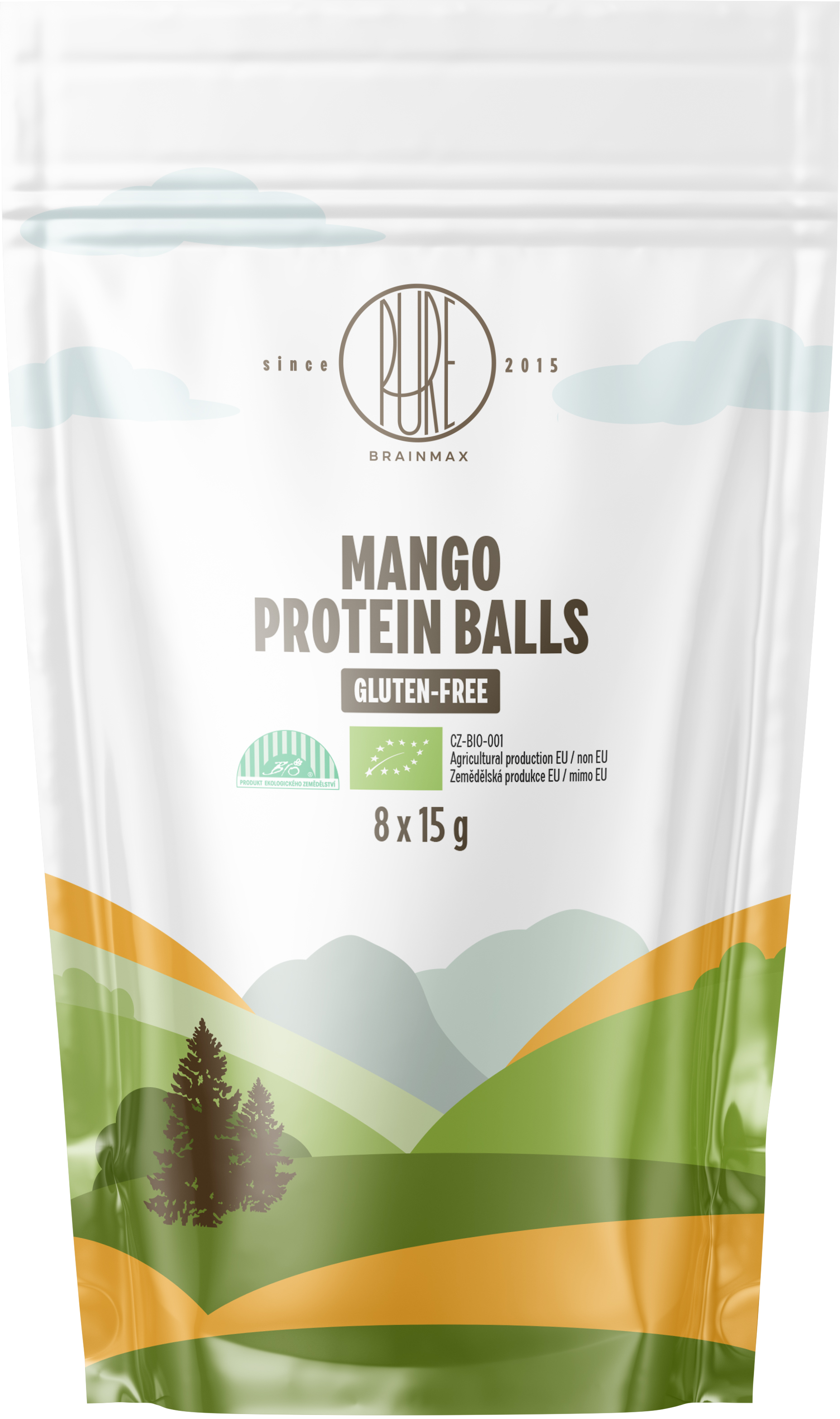 BrainMax Pure Protein Balls Mango, Proteinové kuličky, Mango, BIO, 8 ks Obrázek