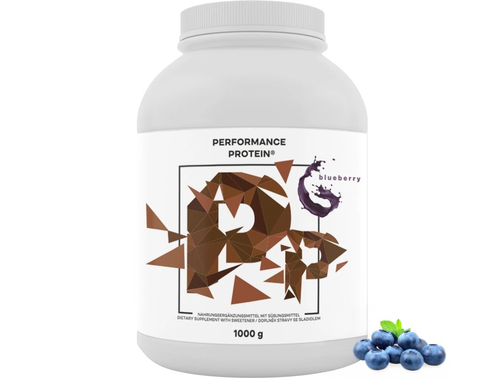 BrainMax Performance Protein, nativní syrovátkový protein, borůvka Hmotnost: 1000 g Obrázek
