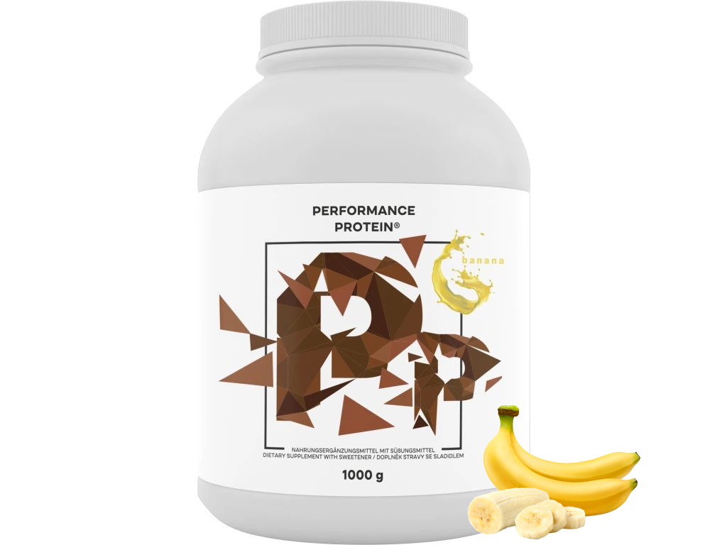 BrainMax Performance Protein, nativní syrovátkový protein, banán Hmotnost: 1000 g Obrázek