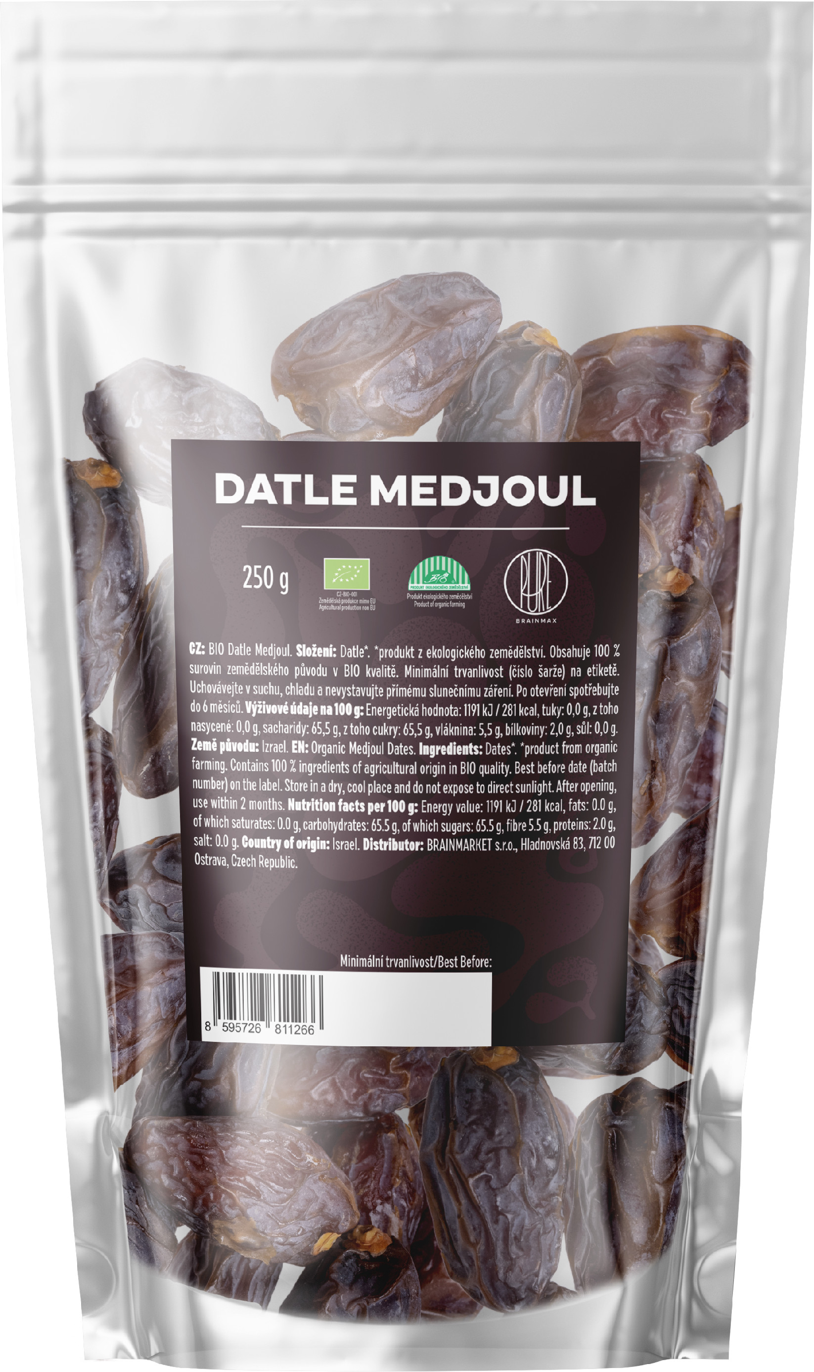 BrainMax Pure Medjoul Daktyle, BIO, 250 g
