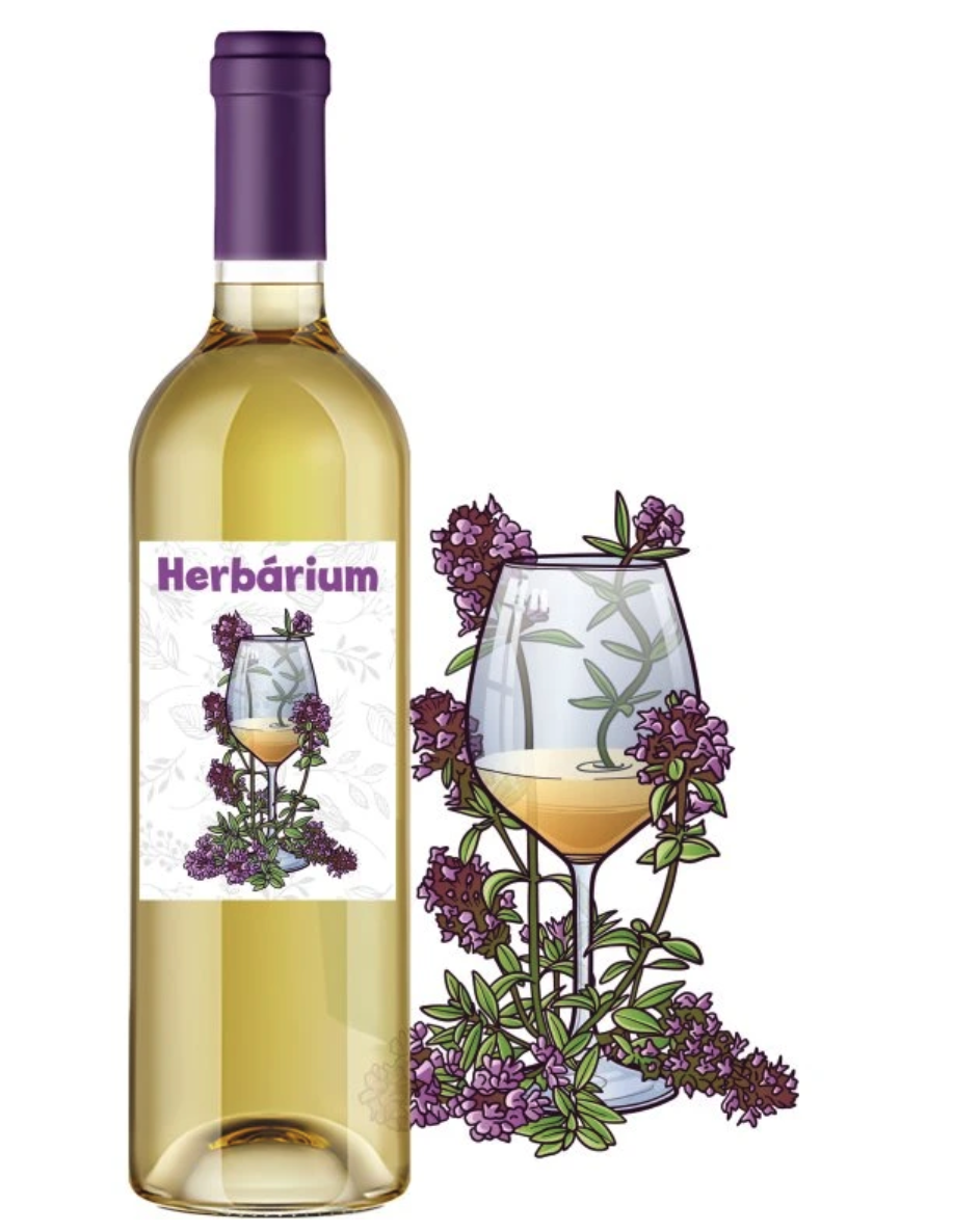 Rybízák Herbárium, víno s mateřídouškou ve skle, 0,75 l