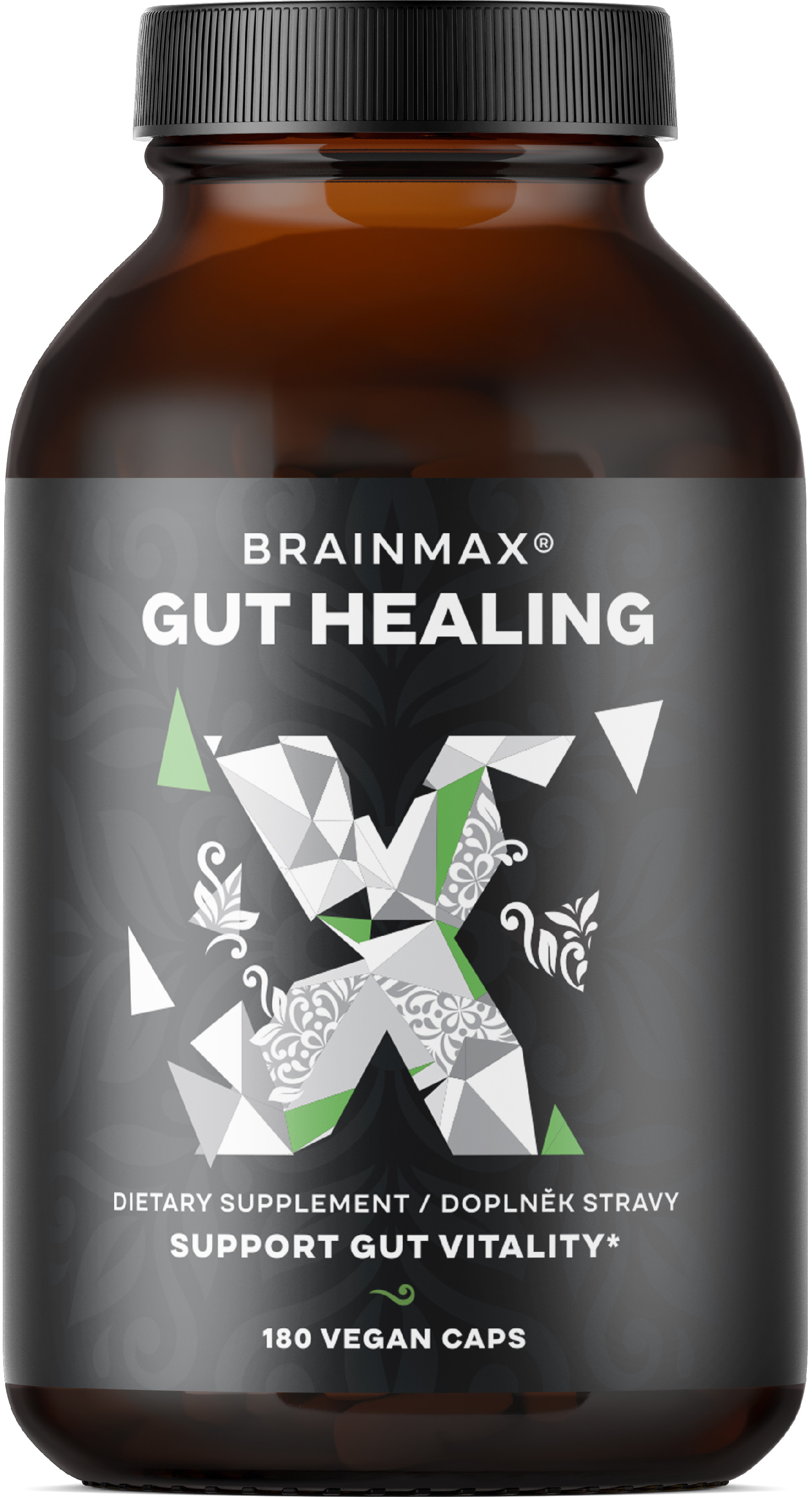 BrainMax Gut Healing, Střeva a trávení, 180 rostlinných kapslí Obrázek