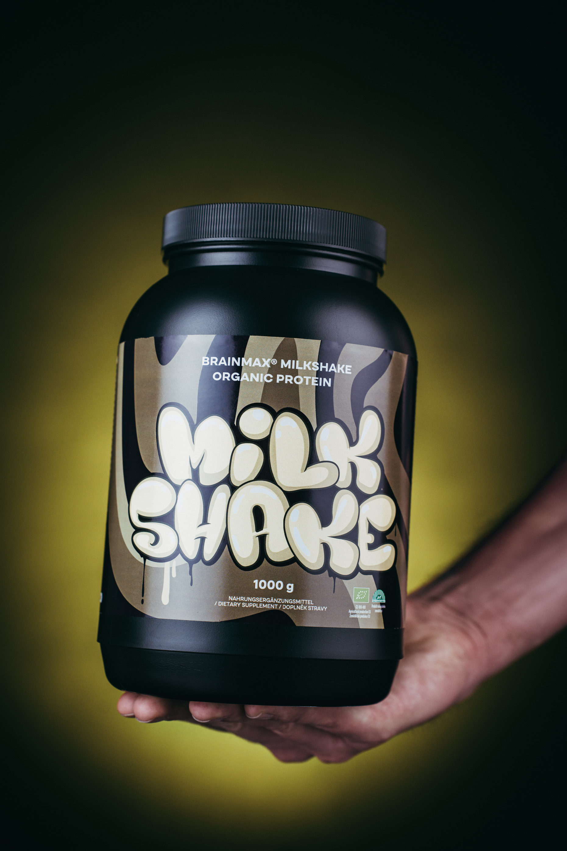 BrainMax Milkshake Protein, bez příchutě, BIO, 1000 g Obrázek