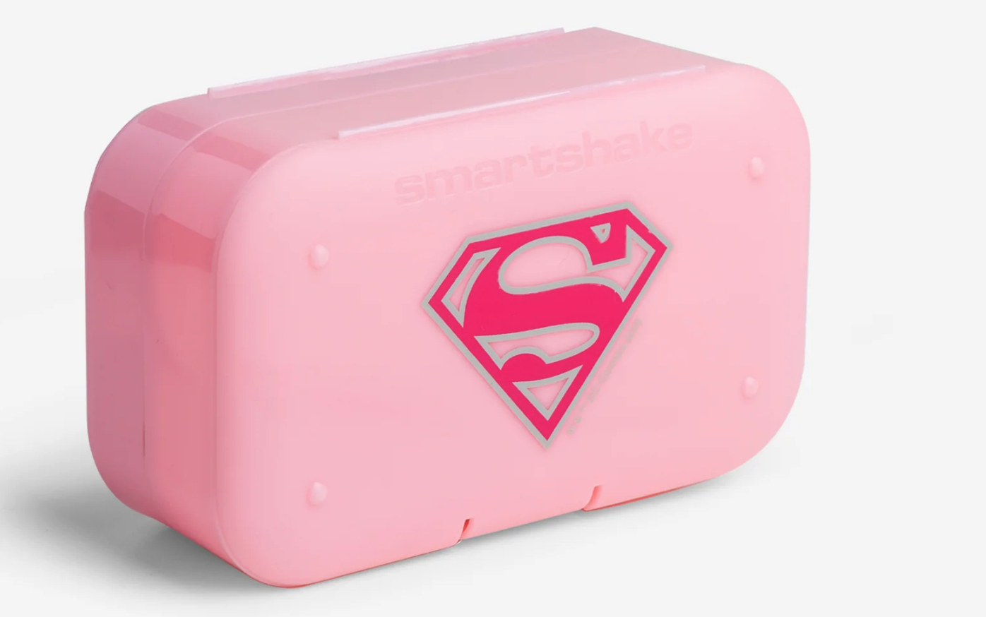 SmartShake Pill Box Organizer, set dvou zásobníků na kapsle, růžový s motivem Supergirl Obrázek