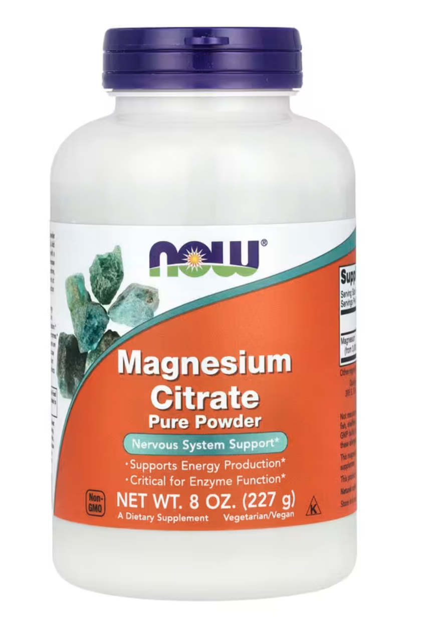 Now® Foods NOW Magnesium Citrate Pure Powder, hořčík citrát v prášku, 450 mg, 227 g Obrázek