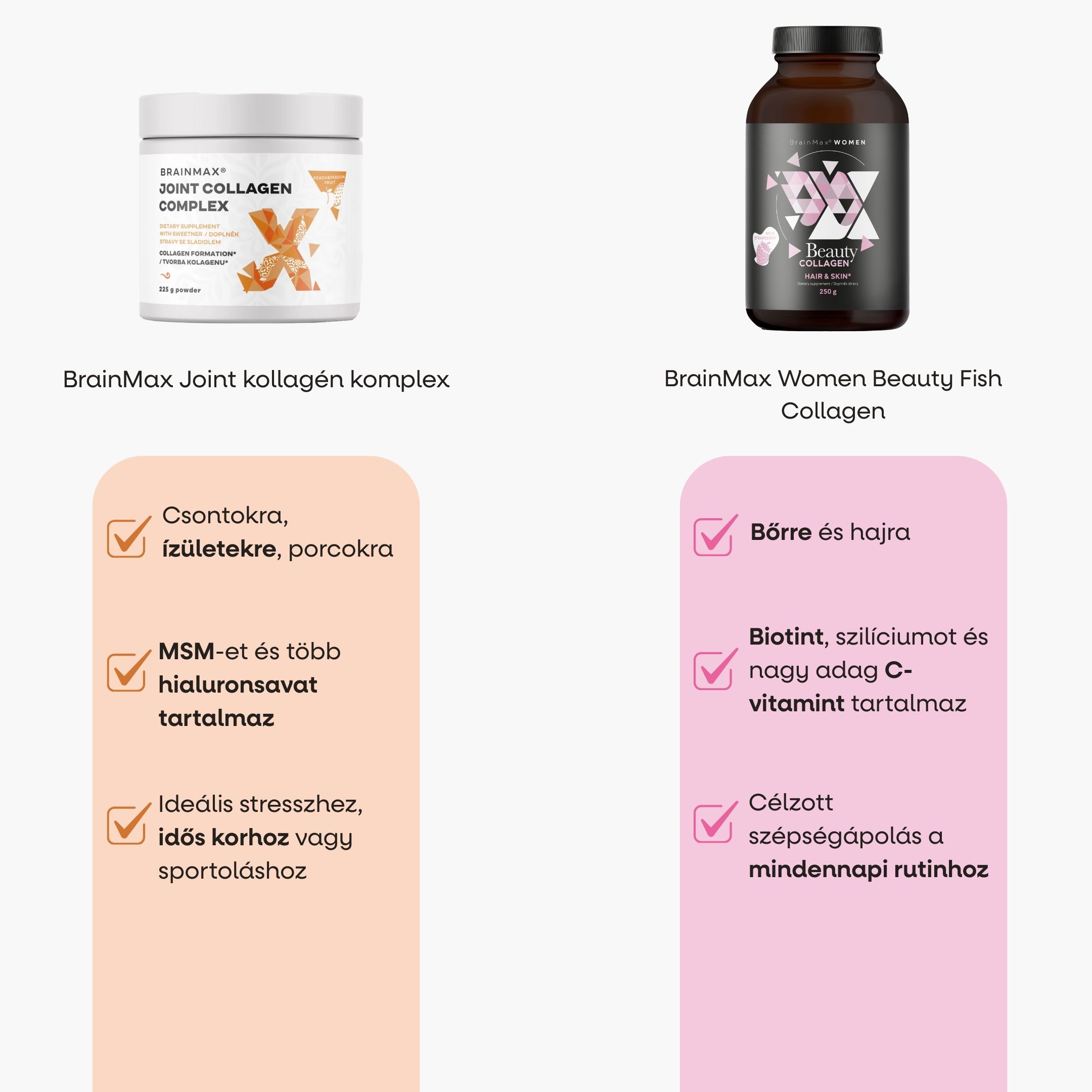BrainMax Joint collagen komplex, broskev-marakuja, 225 g Obrázek