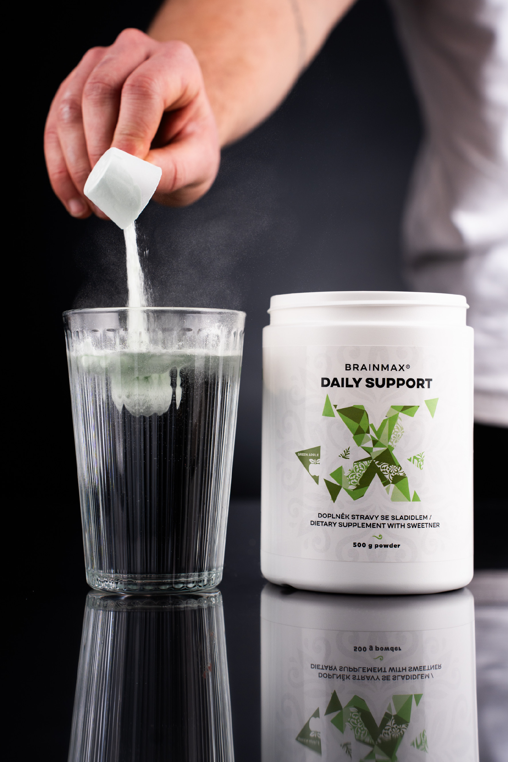 BrainMax Daily Support, zelené jablko, 500 g Obrázek