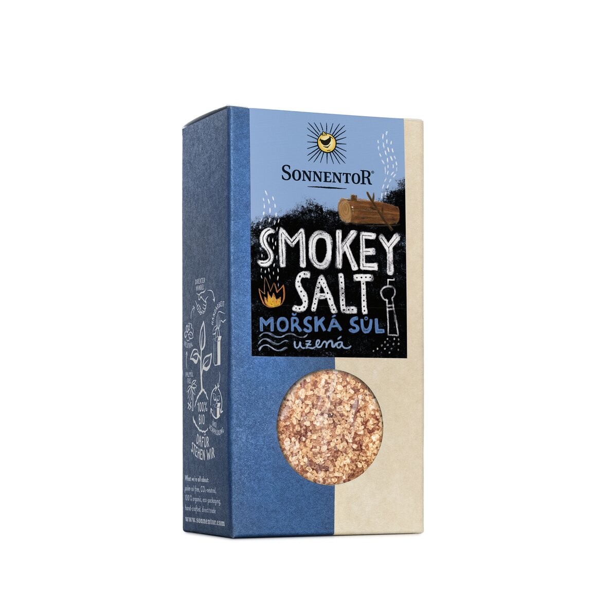 Sonnentor Smokey salt mořská sůl uzená 150 g Obrázek