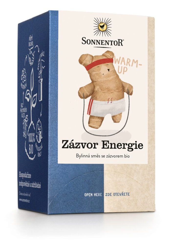 Sonnentor - Zázvor Energie, porcovaný čaj, BIO, 18 ks Obrázek