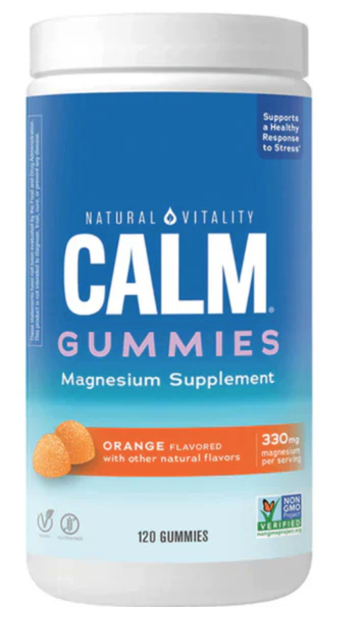 Natural Vitality Calm Gummies Magnesium, hořčík, pomeranč, 120 gumových bonbónů Obrázek