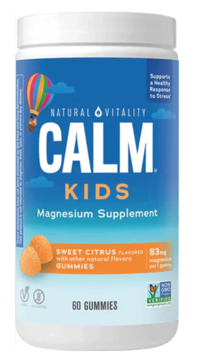 Natural Vitality Calm Kids Magnesium, hořčík pro děti, sladký citrus, 60 gumových bonbónů Obrázek