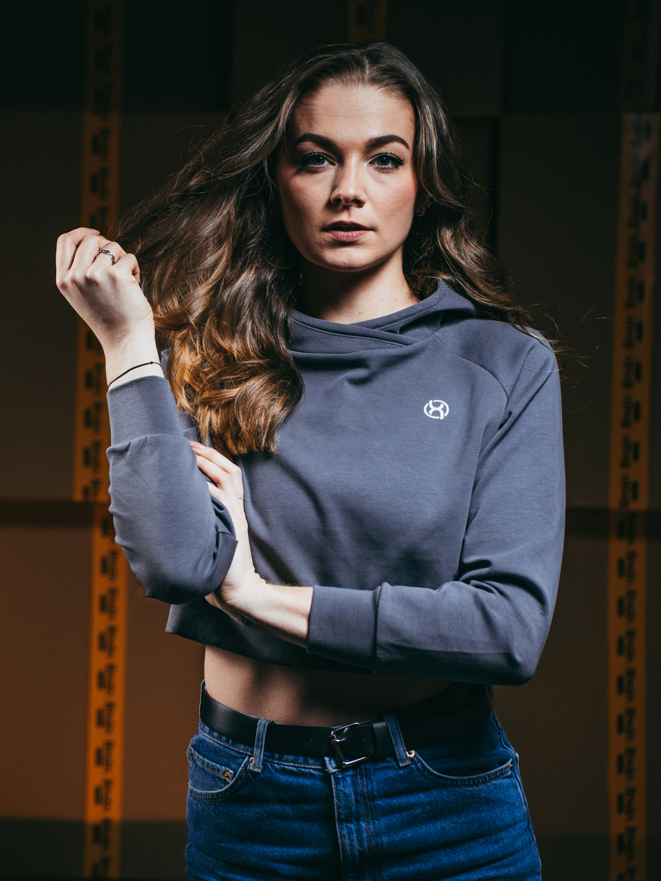 BrainMax dámská crop mikina, šedá Velikost: XL Obrázek