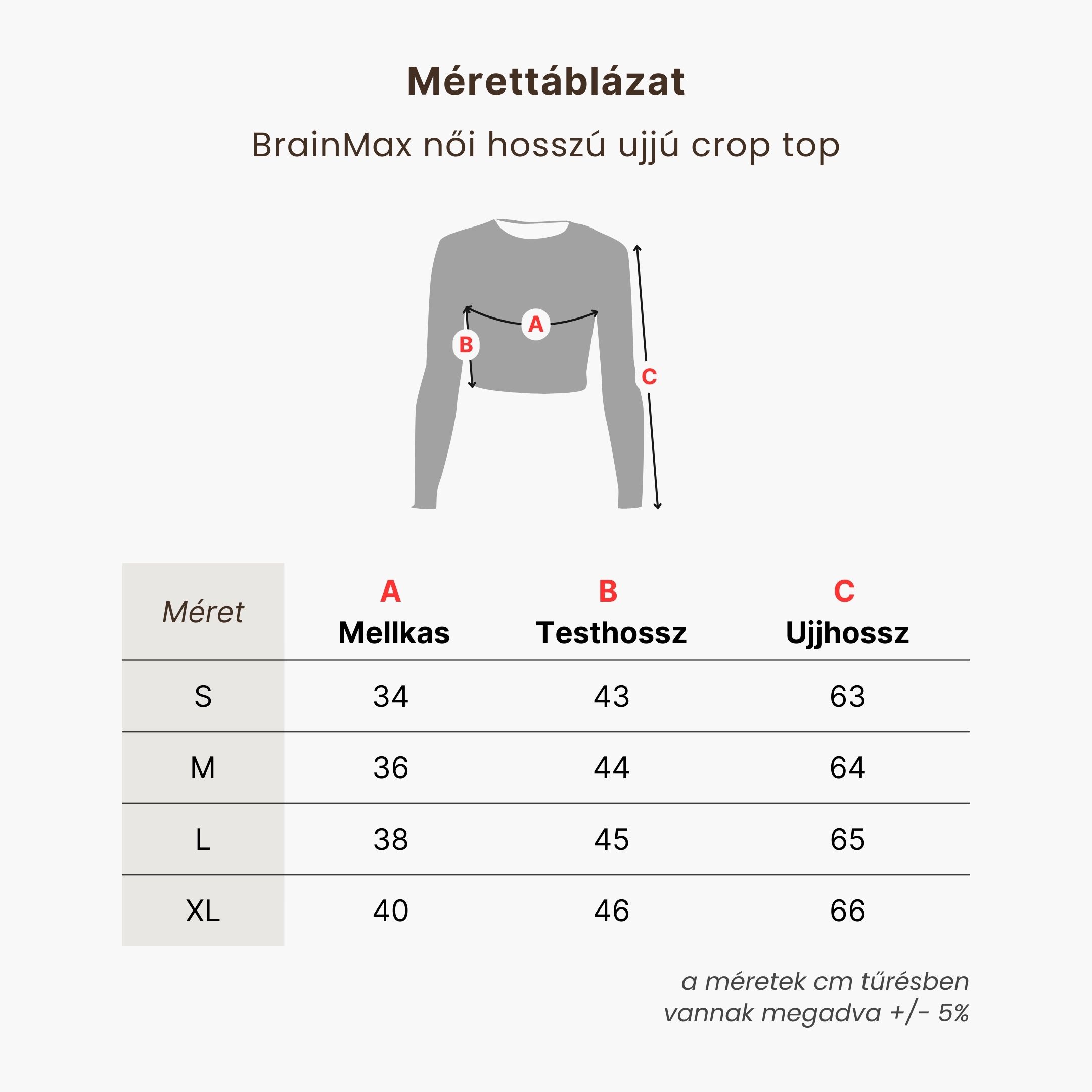 BrainMax dámský crop top s dlouhým rukávem, černý Velikost: M Obrázek