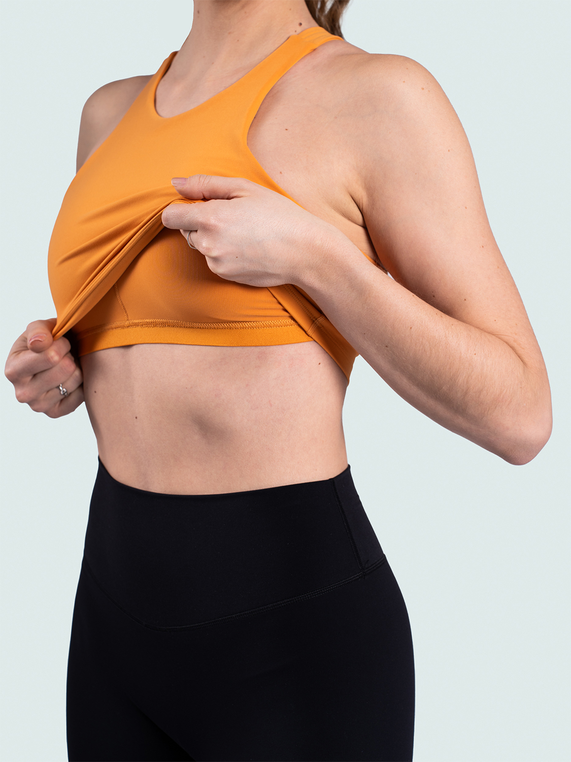 BrainMax dámský sportovní crop top, oranžový Velikost: L Obrázek
