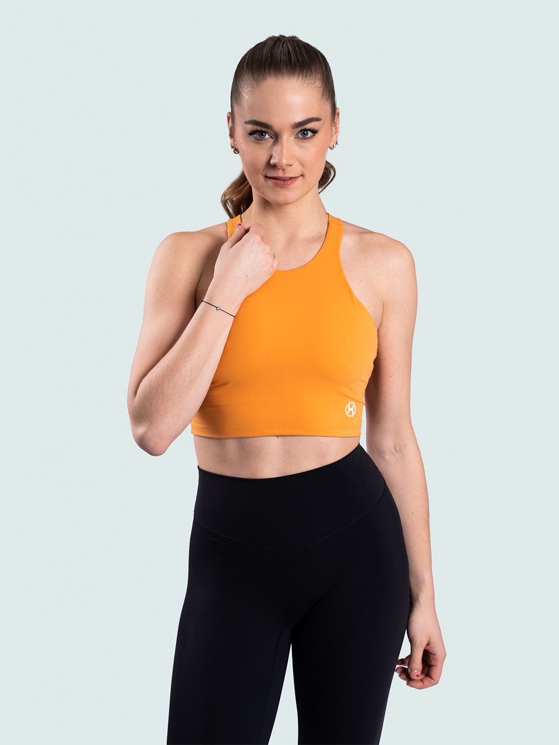 BrainMax dámský sportovní crop top, oranžový Velikost: L Obrázek