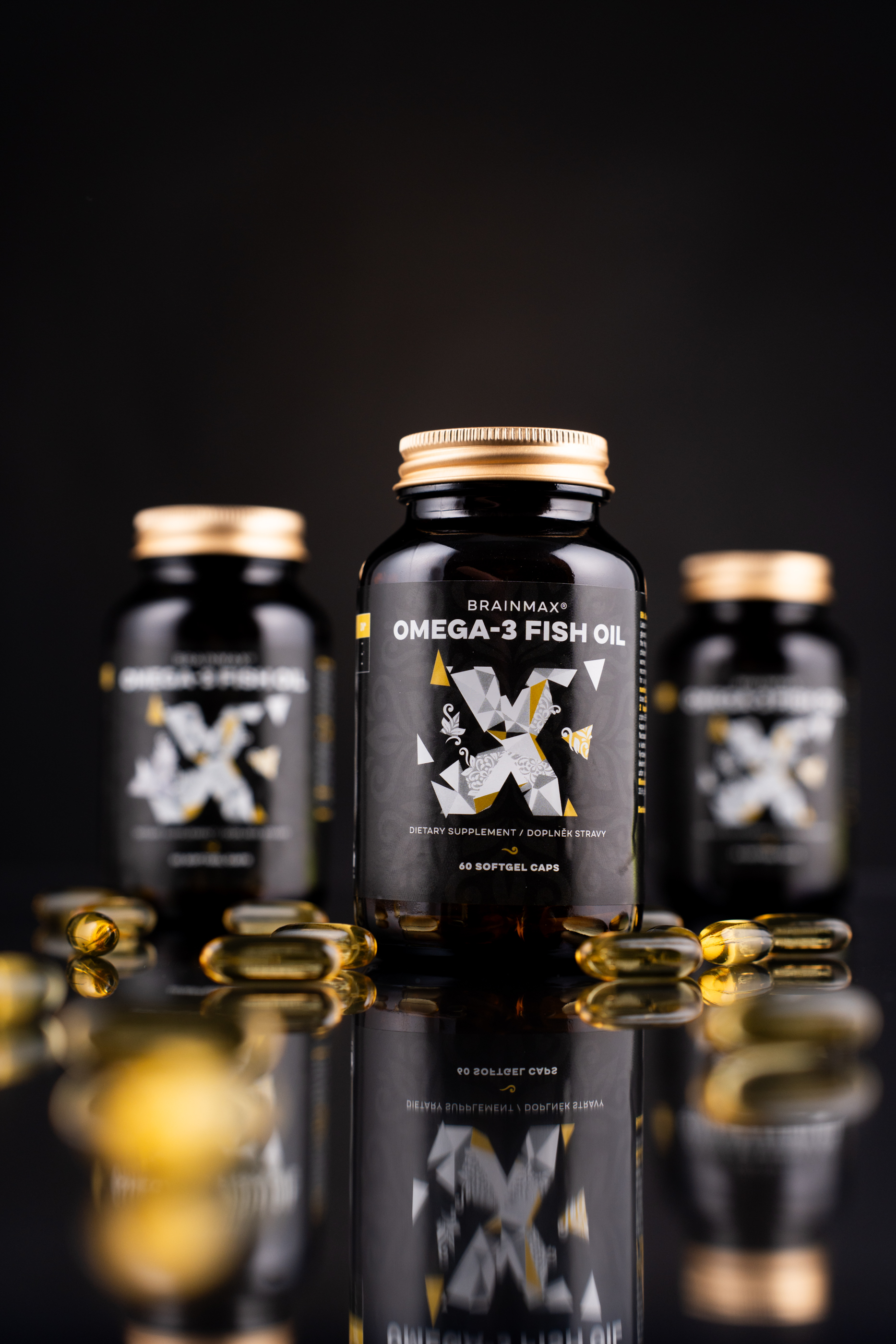 BrainMax Omega-3 Fish Oil, 60 softgel kapslí Obrázek