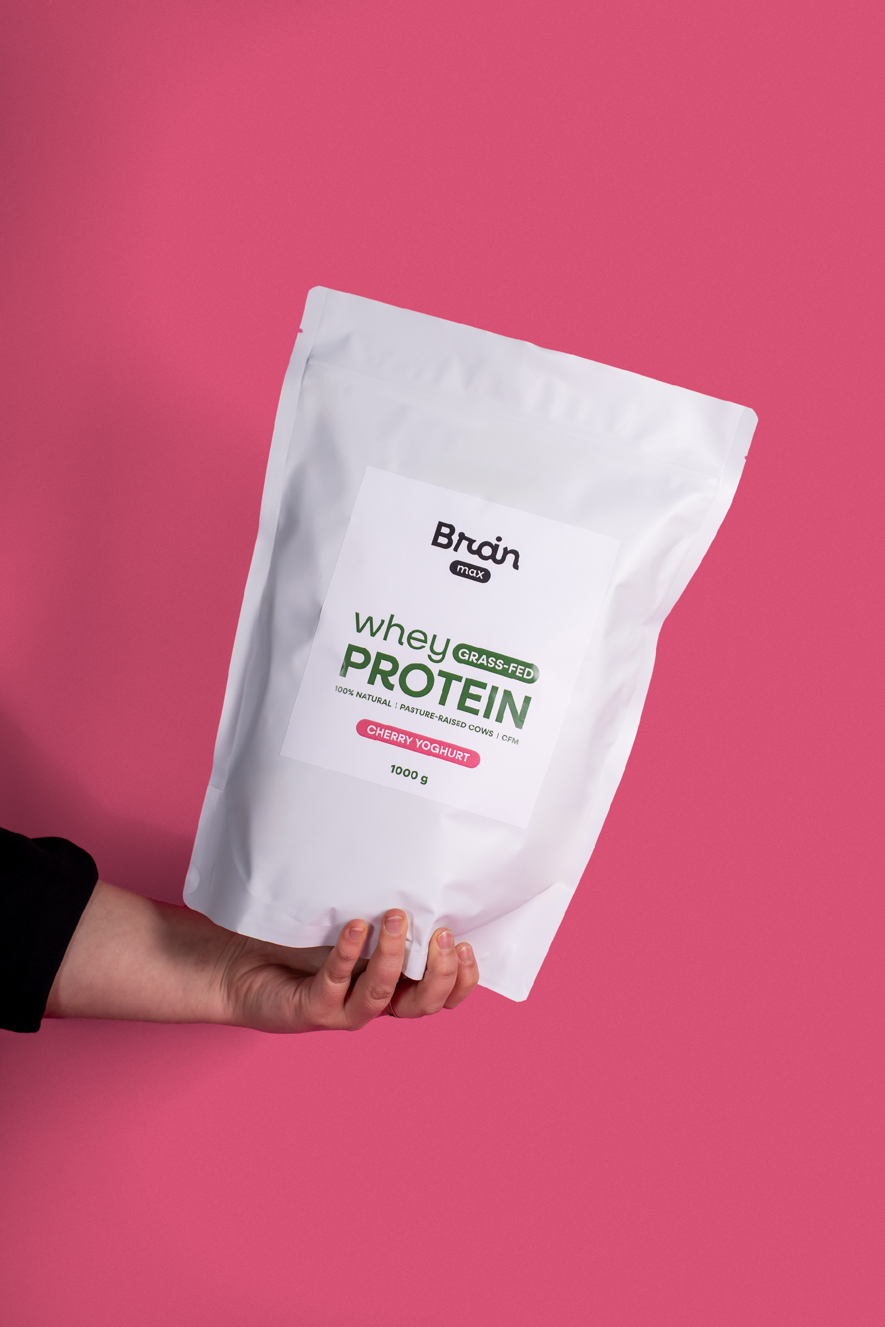 BrainMax Grass-fed Whey Protein, Třešňový jogurt, 1000 g Obrázek
