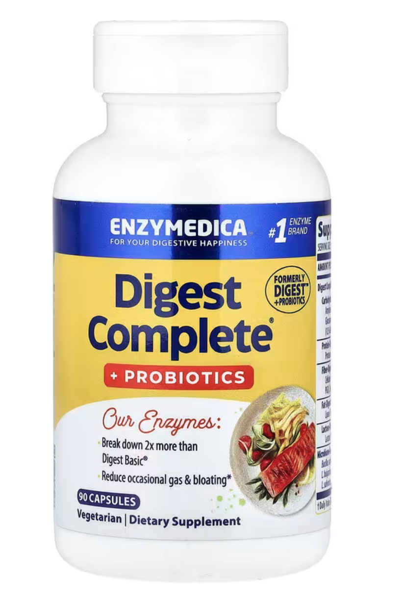 Enzymedica Digest Complete + Probiotics, Trávící enzymy s probiotiky, 90 kapslí Obrázek
