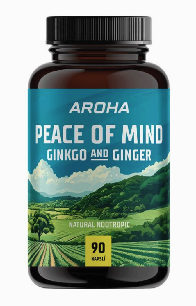 Aroha Peace of Mind, Ginkgo a zázvor, 90 kapslí