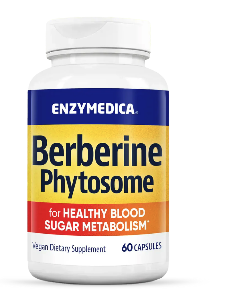 Enzymedica Berberine Phytosome, zdravý metabolismus, 60 kapslí