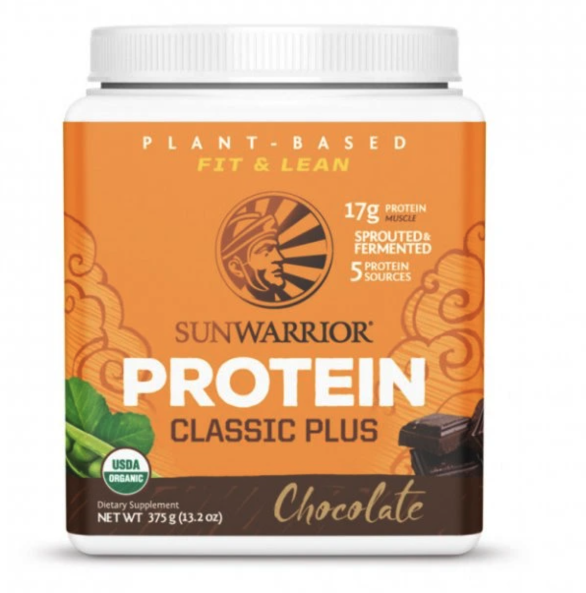 Sunwarrior Classic Plus Organiczne białko, czekolada, BIO, 375 g