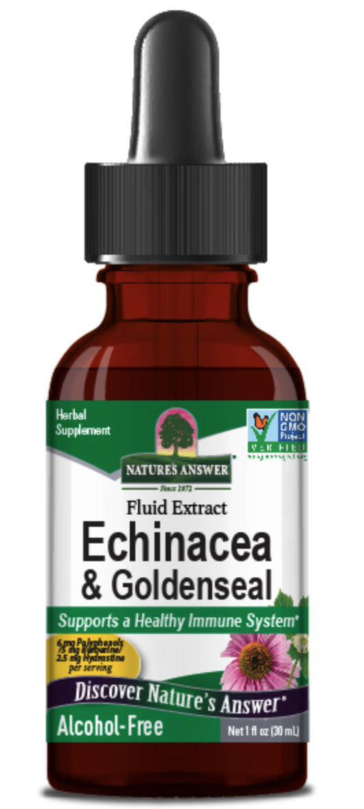Nature's Answer Echinacea & Goldenseal, echinacea a zlatobýl, extrakt, 30 ml