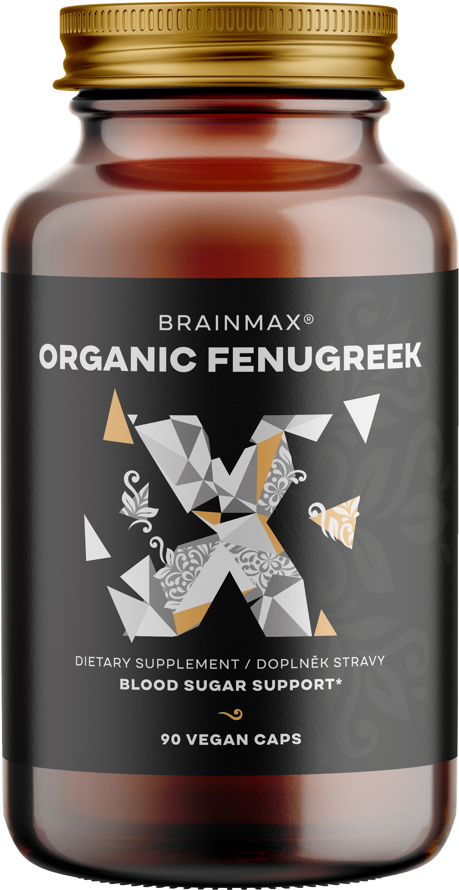 Nature's Answer BrainMax Organic Fenugreek 700 mg, BIO Pískavice řecké seno, 90 rostlinných kapslí